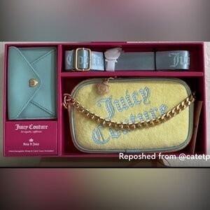 NWT Juicy Couture Yellow and Blue Camera Bag